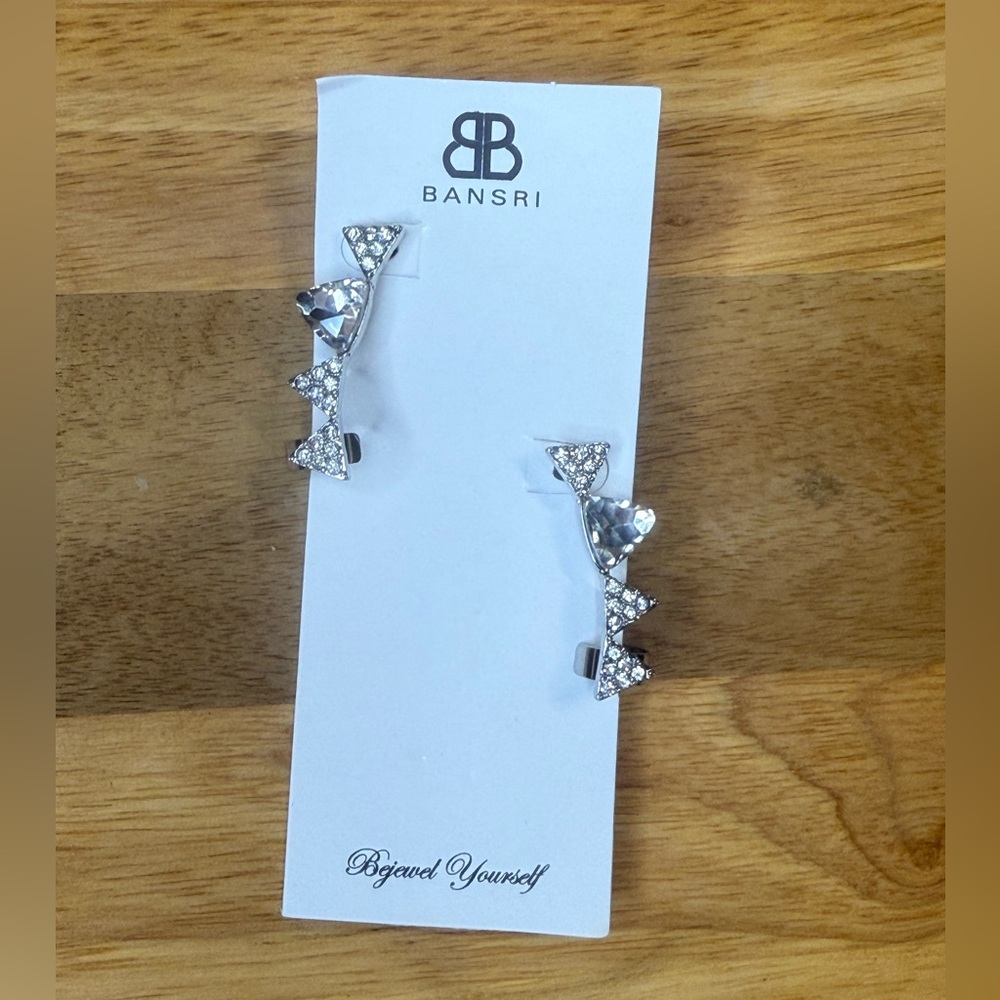 Anthropology‎ Bansri Silver Cuff Earrings NWT